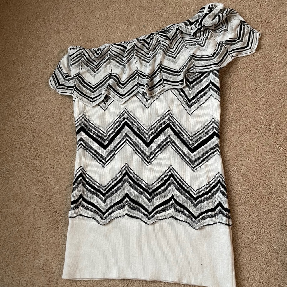 One sleeve white top